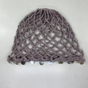 Mesh Hat Diamante Lila Pastel con aplicaciones