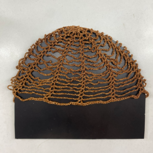 Mesh Hat Abanico Simple Café Dorado