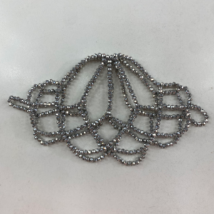 Mesh Hat Pedrería modelo Isabella color Plateado