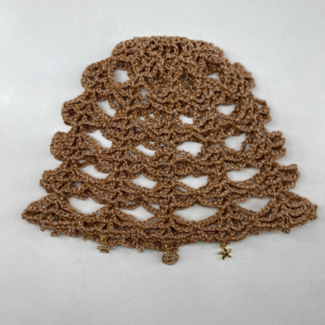 Mesh Hat Avellana Café Satinado con Aplicaciones