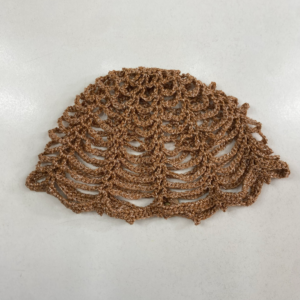 Mesh Hat Abanico Simple Café Satinado